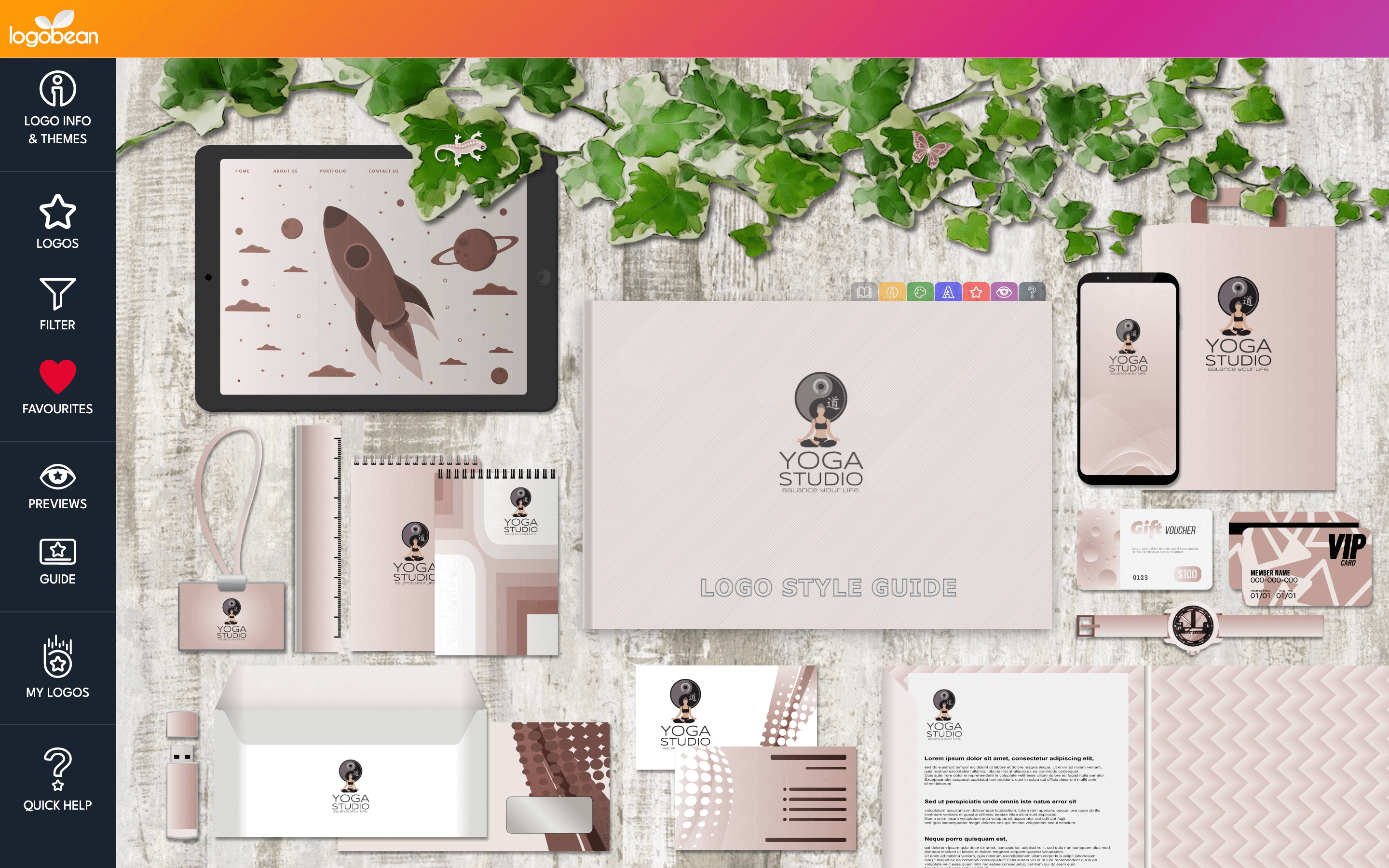 Yoga logo mockup logobean preview 1
