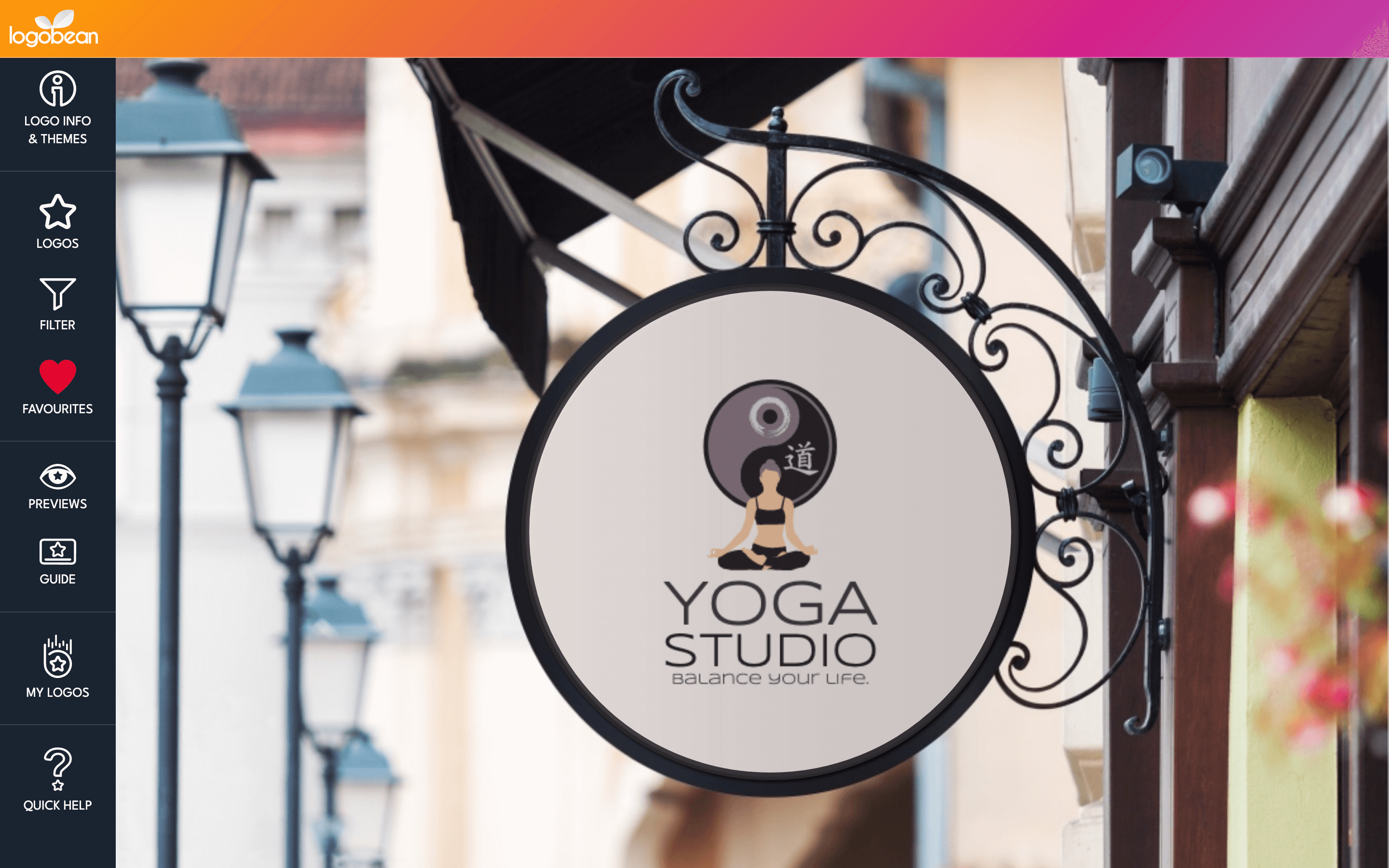 Yoga logo mockup logobean preview 2